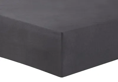Immagine prodotto di Lenzuolo con angoli in flanella, colore antracite, 63 x 200 cm