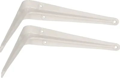 Obrázok produktu pre KOTARBAU® Sada 2 policových nosičov 150x125 mm Policové nosiče na montáž na stenu Biela
