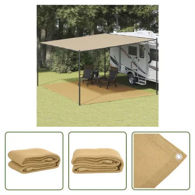 Zdjęcie produktu dla Dywan namiotowy Living Store kolor piaskowy 400x500 cm HDPE