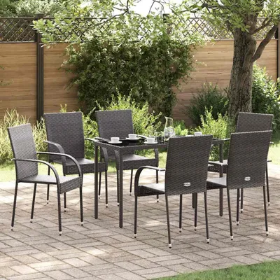 Zdjęcie produktu dla VidaXL 310086, Taras, Technorattan, Stal, Brązowy, 555 mm, 535 mm, 950 mm
