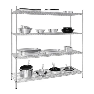 Produktbild von Vogue Regalsystem Chromstahl-Gastroregal HxBxT 184x183x61cm