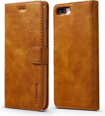 Produktbild von iPhone SE (2022/2020), iPhone 8 / 7 Hülle - LC.IMEEKE Luxus Klapphülle - Braun