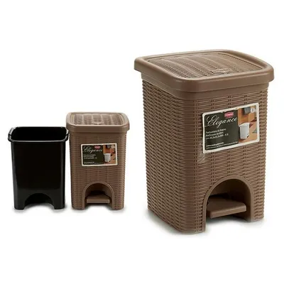 Produktbild von CZ koš odp. 6l pedál.sv.hnědý ratan, 28x20,5x20,5cm