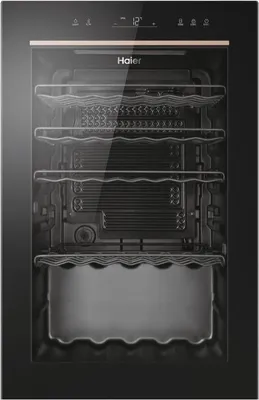 Produktbild von Haier Wine Bank 50 Serie 3 HWS49GAE, Weinkühler mit Kompressor, Freistehend, 49 Flasche(n), F, Schwarz, Schwarz
