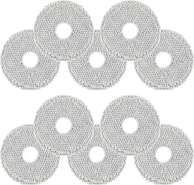 Produktbild von 10 Stück Wischmopp für Dreame L10s Pro Ultra Heat/X40 Ultra/L10s Ultra/ L20 Ultra/für ECOVACS DEEBOT T30 Saugroboter,Mikrofaser Weich Waschbar und Wiederverwendbar Ersatz Wischtücher Mop