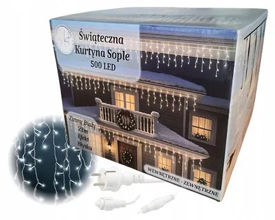Immagine prodotto di Ekspand | Cortina luminosa a LED - 23 m - 500 LED - Luci a ghiacciolo - Illuminazione da esterno