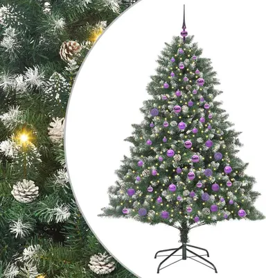 Obrázek produktu pro vidaXL Umělý vánoční stromek s 300 LED diodami se stojanem zelený 180 cm