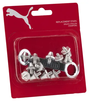 Image de Crampons de rechange PUMA pour ballon de football, 4x13 / 8x11 mm + clé de montage, couleur : argent