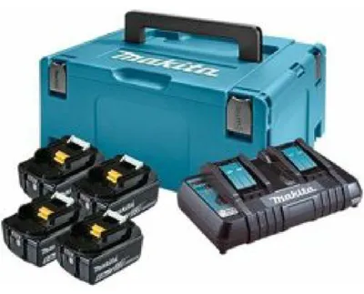 Produktbild von Makita 198091-4, Batterie- & Ladegerät-Set, Lithium-Ion (Li-Ion), 6 Ah, 18 V, Makita, Bohrer, Elektrischer Schraubendreher, Rotationshammer, Sander