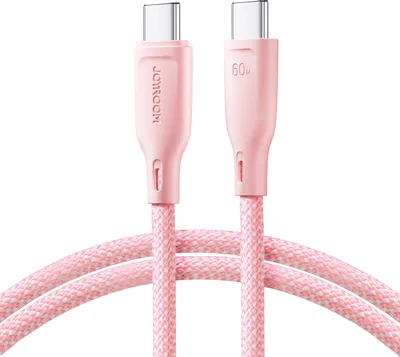 Obrázek produktu pro Joyroom Multi-Color Series SA34-CC3 USB-C/USB-C kabel 60 W rychlý přenos 1 m růžový