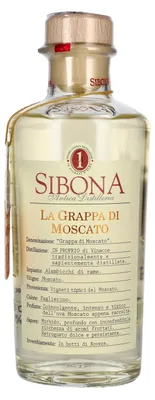 Produktbild von Sibona Grappa di Moscato 500ml 40% Vol.