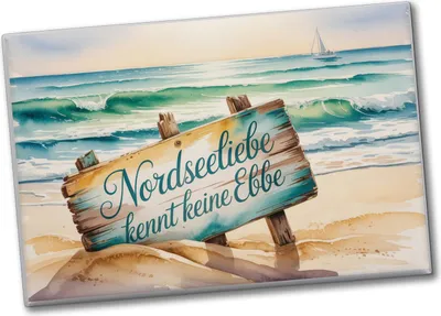 Produktbild von Meereslandschaft - Nordseeliebe Souvenir Souvenir Magnet