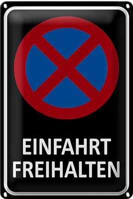 Produktbild von Blechschild Hinweis 18x12cm Einfahrt freihalten