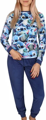 Obrázek produktu pro DISNEY Stitch Dámské pyžamo s dlouhými nohavicemi, pyžamo s dlouhým rukávem S
