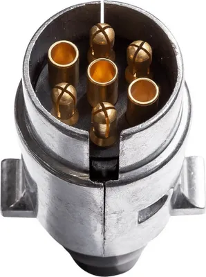 Produktbild von 7-poliger KAMAR-Stecker für Anhängerkupplungsbuchse, Metall