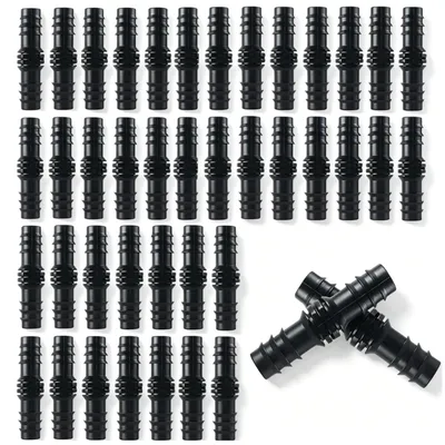 Tropfschlauchverbinder 40 Stück, 16 mm, Adapter, schwarz