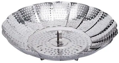 Produktbild von Ibenzoa® Faltbarer Dampfeinsatz aus Edelstahl Ø 27 cm zum Dämpfen – für Töpfe & Schnellkochtöpfe
