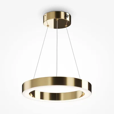 Produktbild von LED Kronleuchter rund Ø 40 cm H: max. 180 cm in Messing neutralweißes Licht 4000 K 2500 lm Modern