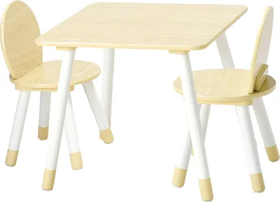 Image de SucceBuy Ensemble de tables pour enfants avec 2 chaises & bords arrondis, table avec surface graffiti, idéale pour peindre, lire, écrire et jouer, ensemble de sièges pour chambre d'enfant ou crèche