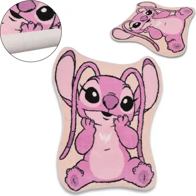 Produktbild von Disney Angel Stitch Badteppich, Badematte, rosa 60x80cm