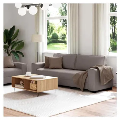 Produktbild von 2-teiliges Sofagarnitur mit Kissen in Taupe