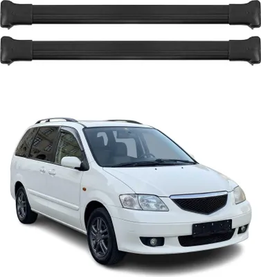 Obrázok produktu pre Strešný nosič základný nosič pre Mazda MPV 1996-2006 75kg hliník čierny 2 ks