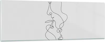 Produktbild von Bilder auf glas - Einteilig - Stück Linear Paar - 90x30cm - Glasbilder - Wandbilder - Bilder - zum Aufhängen bereit - Wanddekoration aus Glas - Glas Bilder - Wandbild auf Glas - GAB90x30-4895