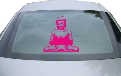 Produktbild von Indigos UG - Aufkleber Heckscheibe & Motorklappe DE6351 - pink - 600x599 mm - budhis - Auto Scheiben Fenster Heckklappe Tuning Racing JDM - Die cut