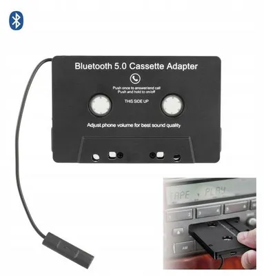 Immagine prodotto di Lettore CD/cassette Bluetooth per auto - Adattatore Bluetooth per cassette - Convertitore MP3 per cassette da auto - Con cavo di ricarica USB - Per auto