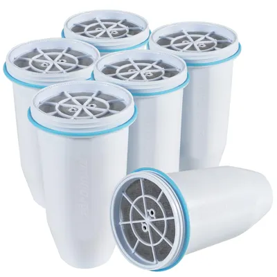 6er-Pack Ersatz-Wasserfilterpatronen, 6-Stufen, kompatibel mit ZeroWater