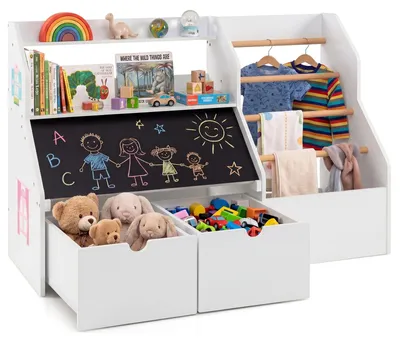 Image de Organisateur de jouets pour enfants FANTASK avec 2 tiroirs