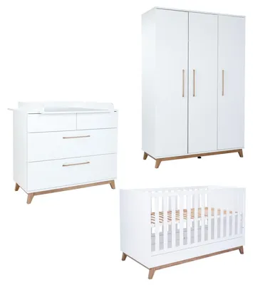 Immagine prodotto di Set per cameretta Lina, 3 pezzi: armadio / fasciatoio / lettino 70 x 140 cm