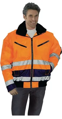 Zdjęcie produktu dla Kurtka pilotka o wysokiej widoczności rozmiar XL pomarańczowy/granatowy PREVENT