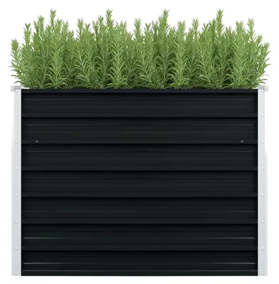 Produktbild von Hochbeet Anthrazit 100 x 100 x 77 cm aus verzinktem Stahl