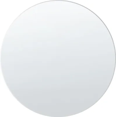 Produktbild von BELIANI Wandspiegel rund, silberfarbener Rahmen 80 x 80 cm Bad Wohnzimmer Schlafzimmer