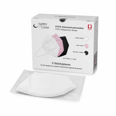 Produktbild von SolidSafety FFP2 Masken Set – 5 Stück in Weiß