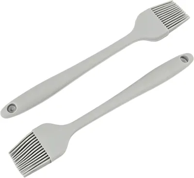 Produktbild von Silikon Küchenpinsel 20,5 cm, 2er Set, grau, zum Marinieren