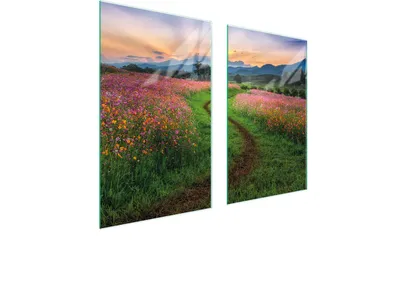 Image de Plaques de recouvrement pour cuisinière 2 pièces 75x52 Couverture de champ en vitrocéramique Planche à découper Paysage Montagnes