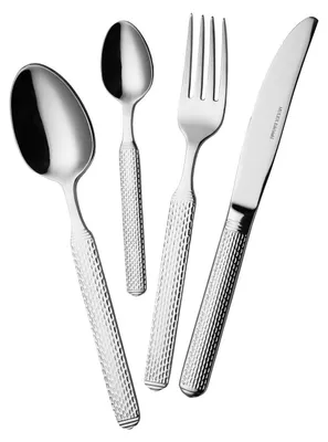Imagen del producto de Juego de cubiertos de acero inoxidable de 60 piezas con un elegante acabado