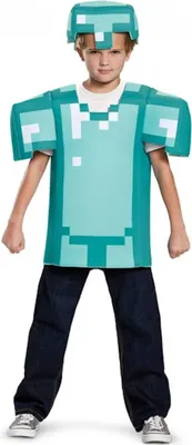Immagine prodotto di Costume da bambino Minecraft con licenza blu e bianca - 122/134 (7-8 anni)