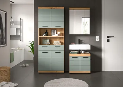 Produktbild von xonox.home Scout Badkombination B/H/T: 149x191x34 cm in Artisan Eiche Nachbildung