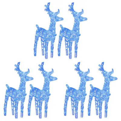 Immagine prodotto di vidaXL LED renna 6 pezzi blu 240 LED acrilico