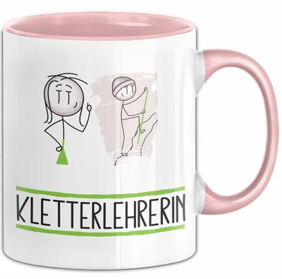 Produktbild von Geschenk für Kletterlehrerin Tasse Lustige Geschenkidee Geburtstag Ich Bin Kletterlehrerin Ich Darf Das (Rosa)