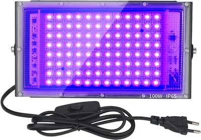Produktbild von LED Lichtleiste, IP65 wasserdichter UV-Fluter, 100W, 120° Abstrahlwinkel, 395nm, geeignet für Bühne, Schwarzlichttheater, Performance, Party