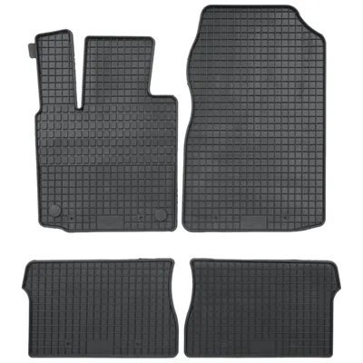 Produktbild von für Renault Twingo ab 09/2007-08/2014 Passform PETEX Gummimatten 4-teilig schwarz Allwettermatten Gummifußmatten