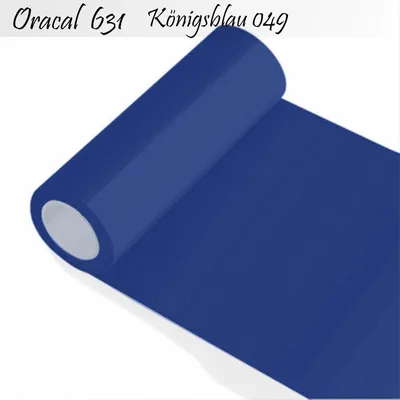 Produktbild von Oracal 631 - Orafol matt - Plotterfolie - für Küchenschränke und Dekoration Folie 5m (Laufmeter) Rolle - 63 cm Folienhöhe - 49-königsblau + GRATIS ein Schmetterlingsset W400 von Indigos UG