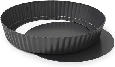 Obrázok produktu pre Forma na quiche s odnímateľným dnom – forma na torty, odnímateľná – na pečenie tort, s nepriľnavým povrchom – 24 cm, biela