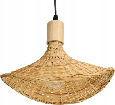 Obrázok produktu pre Boho závesná lampa z bambusu, ručne vyrobená, pätica E27