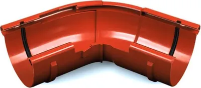 Obrázek produktu pro BRYZA nastavitelný vnější roh žlabu 120°–145° plastový Ø 75 mm, Cihlově červená RAL 8004