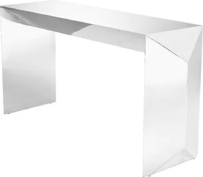 Produktbild von Casa Padrino Luxus Konsole Silber 155 x 45 x H. 76 cm - Edelstahl Konsolentisch - Luxus Qualität